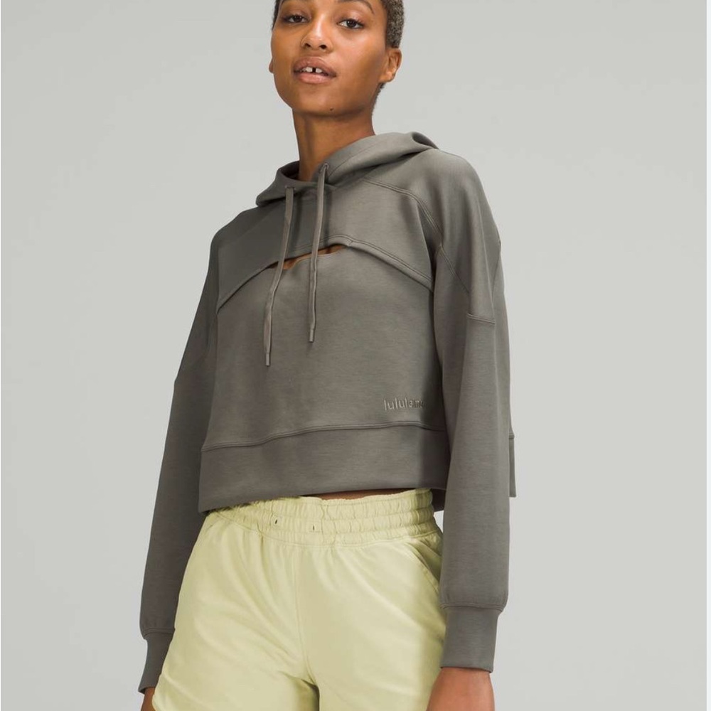 lululemon Get Centered Hoodie - Grey Sage Size 6